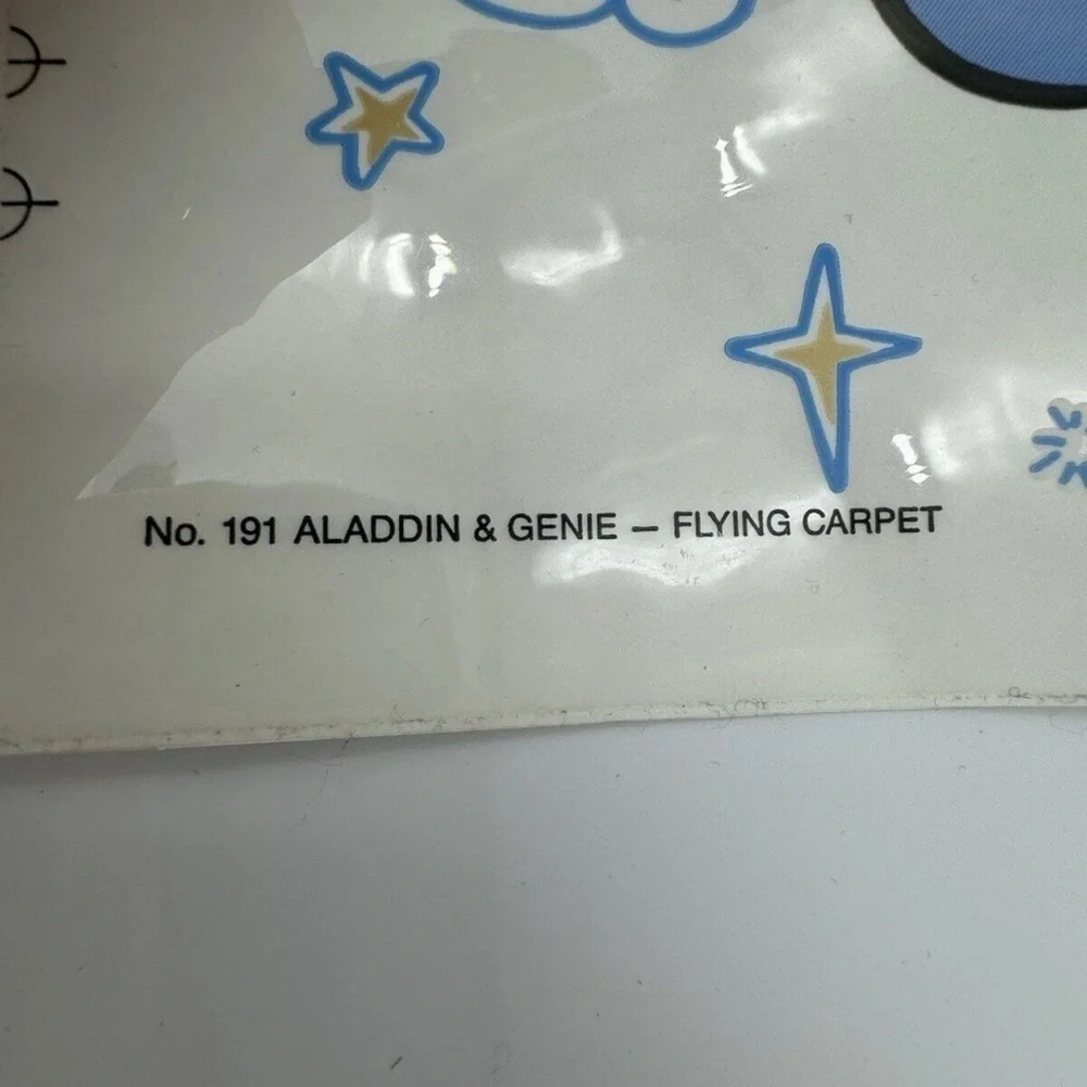 Large Vintage Disney 1992 Aladdin Movie Genie Wall Decals Stickers Flying